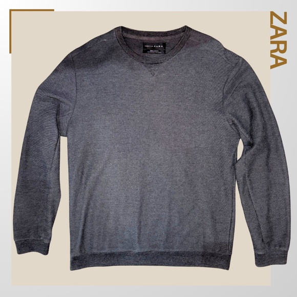 Zara Other - Zara Men's Ribbed Sweatshirt in Charcoal - XL